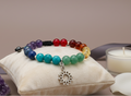 Pulsera 7 Chakras con Dije en Plata 950