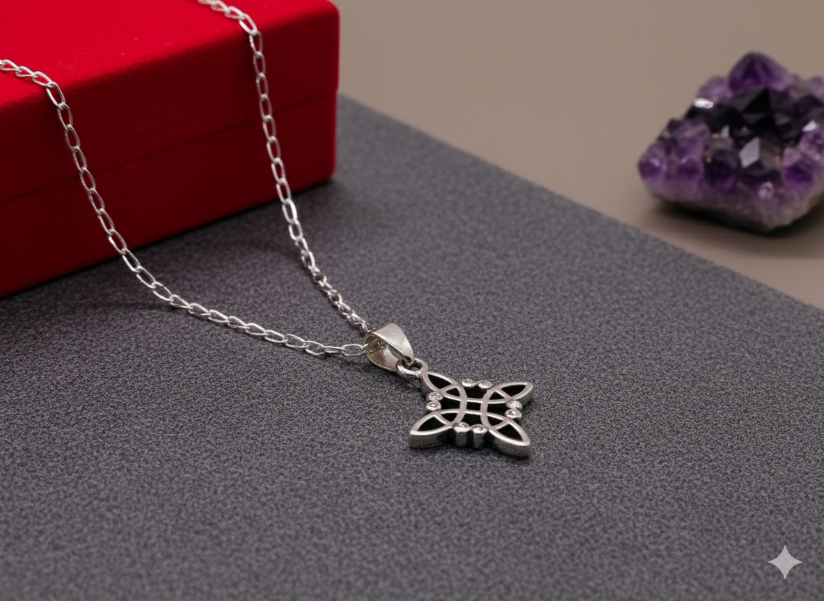 Collar Nudo de Bruja | Plata 950