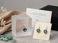 Set Corazón Místico Azul | Collar y Aretes en Plata 950