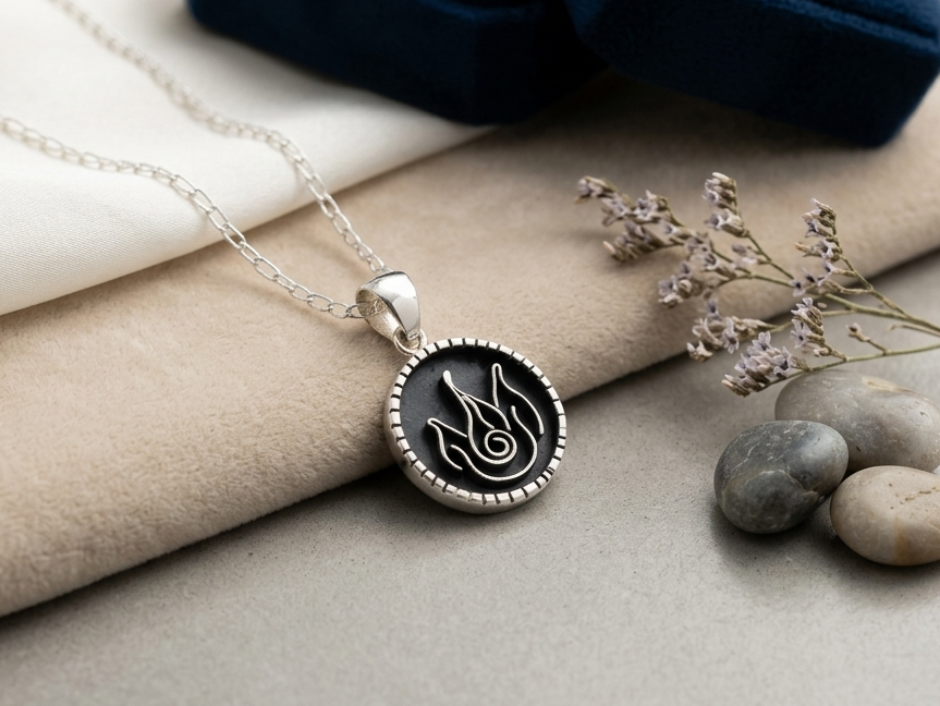 Collar Elemento Fuego | Dije en Plata 950