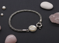 Pulsera Signo Zodiacal con Nácar | Tejido Espiga Plata 950 y Oro 18k