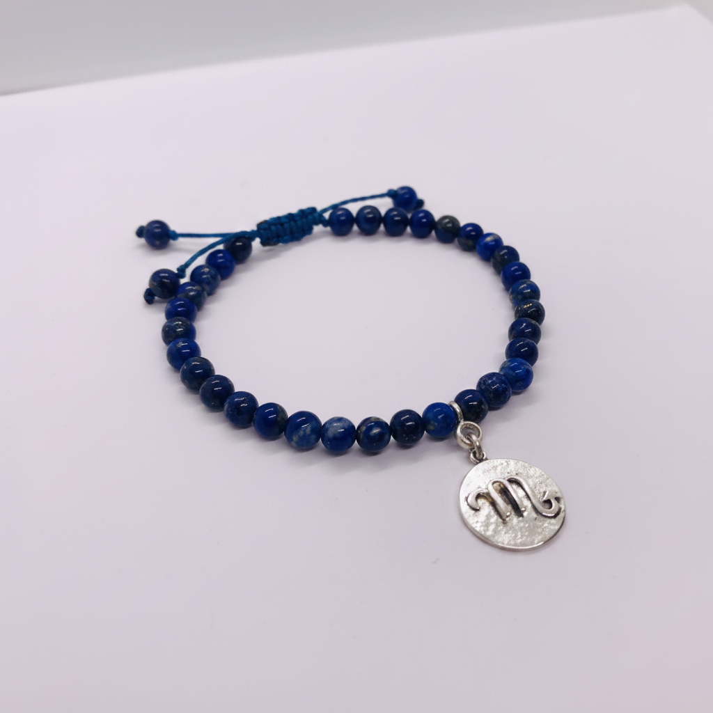 Pulsera Zodiacal Lapislázuli con dije en plata 950