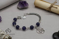 Pulsera Amatista con Dije Triángulo | Plata 950
